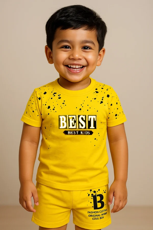 Stylish Cotton Printed T shirt Set For Baby
