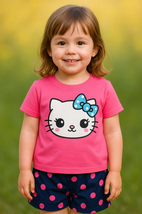 Stylish Cotton Printed T shirt Set For Baby