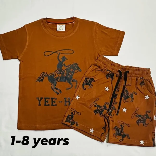 Stylish Cotton Printed T shirt Set For Kid's