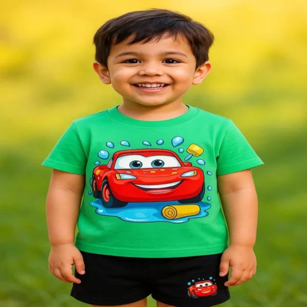 Stylish Cotton Printed T shirt Set For Baby