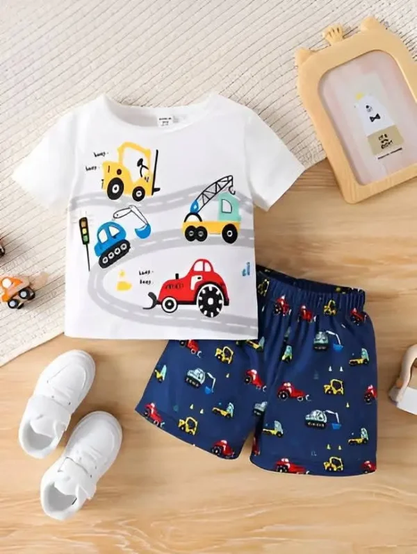 Stylish Cotton Printed T shirt Set For Baby